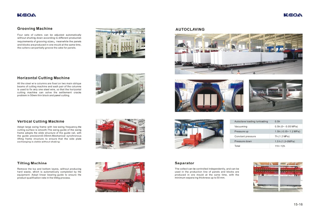 Autoclaved Aerated Concrete Block Production Equipment for Building Material